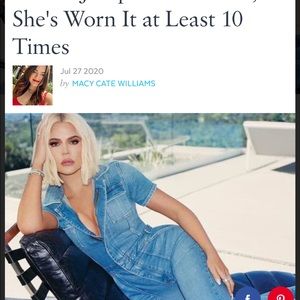 Good American denim jumpsuit